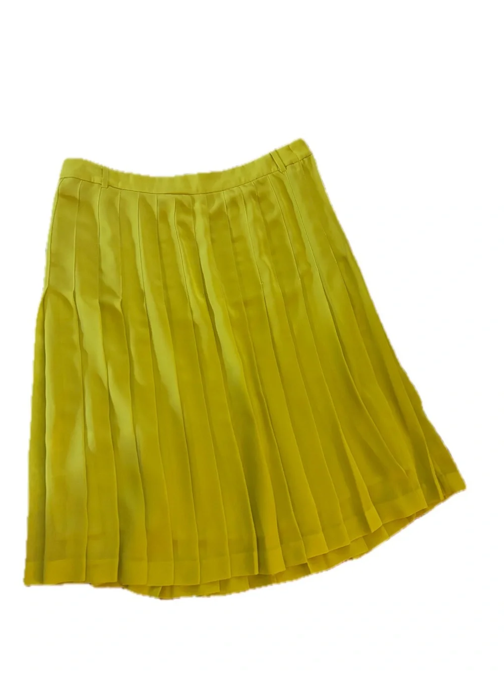 BCBGMaxAzria Bonita Lemongrass Pleated Midi Skirt